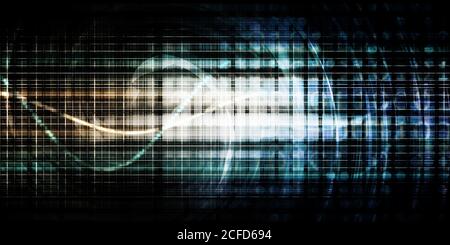 Futuristic Interface Business Graph and Chart Art Stock Photo