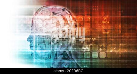 Wired Brain Artificial Intelligence Machine Learning Concept Stock ...