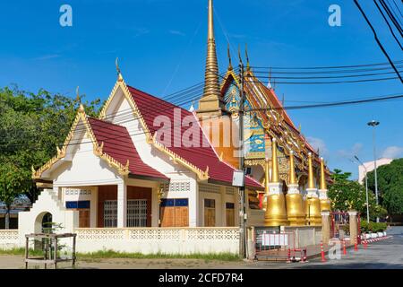 Wat Mongkhon Nimit (Mongkol Nimit, Mongkolnimit), a Buddhist temple in the Old Town (Chinatown) area of Phuket Town, Phuket, Thailand Stock Photo