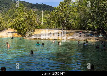 Emerald Pool in Sa Morakot National Park, Krabi Region, Thailand Stock Photo