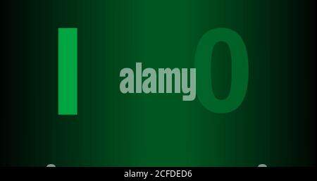 Green Neon Digital binary background. Seamless   background for network, big data, data center, server, internet, digital event. 3D render 3D illustra Stock Photo