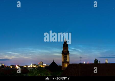 Comet 'Neowise' (C / 2020 F3) over Berlin, dusk Stock Photo