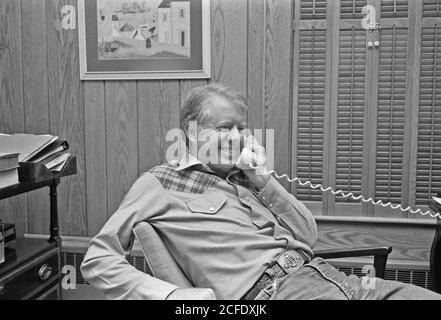 Jimmy Carter at Camp David ca.  13 September 1978 Stock Photo