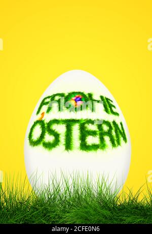 Easter egg, Happy Easter, Easter, grass, self-painted, childhood, illustration, Stock Photo