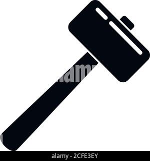 Tiler sledge hammer icon. Simple illustration of tiler sledge hammer vector icon for web design isolated on white background Stock Vector