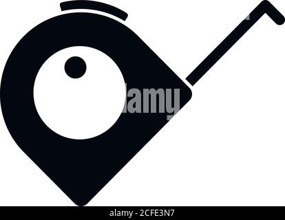 Tiler measurement tape icon. Simple illustration of tiler measurement tape vector icon for web design isolated on white background Stock Vector