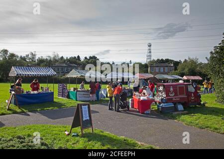 Portobello Market, Edinburgh, Scotland, UK. 5 September 2020. Quiet start to the Reopening of the local Porty market after Covid-19 Coronavirus lockdown. Credit: Arch White/ Alamy Live News. Stock Photo