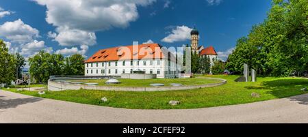 Prince-Bishop's Castle and parish church of St. Martin in Marktoberdorf Stock Photo