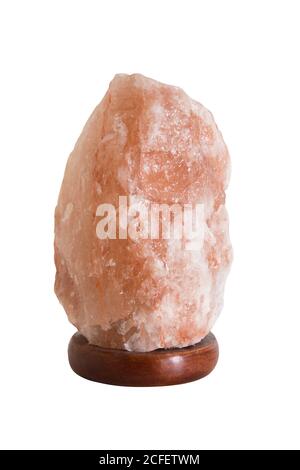 Himalayan salt lamp isolated on white background Stock Photo