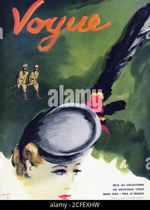 Vogue Cover 1939 Stock Photo
