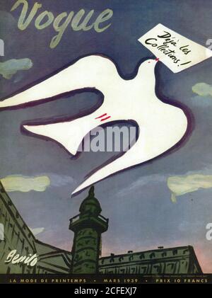 Vogue Cover 1939 Stock Photo