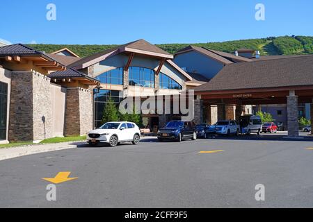 TANNERSVILLE, PA -30 AUG 2020- View of the Camelback Mountain Resort, a large ski resort in the Poconos mountains in Pennsylvania, United States. Stock Photo