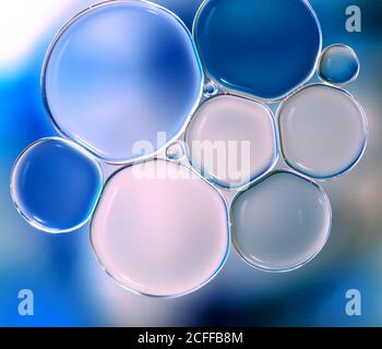 Water bubbles abstract light illumination background Stock Photo