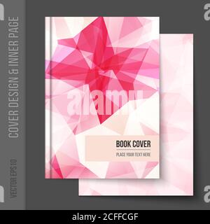 Cover design for business brochure, annual report, book cover, magazine , party poster. Light blank inner page, with matching pattern. Vector template Stock Vector