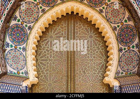 The main gates of the Royal Palace, Fes, Morocco Stock Photo - Alamy