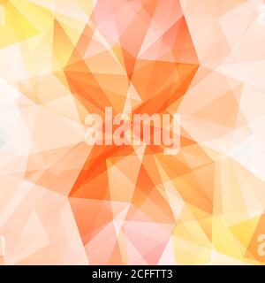 Colorful diamond texture, close-up. Geometric polygonal pattern. Vector illustration. Abstract orange background. Stock Vector