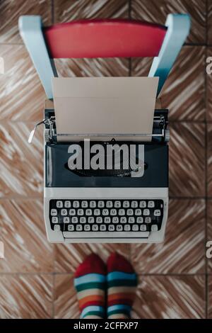 Close up a typewriter Stock Photo