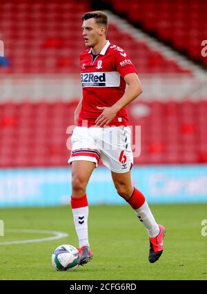 Middlesbrough's Dael Fry during the Carabao Cup first round match at Riverside Stadium, Middlesbrough. Stock Photo