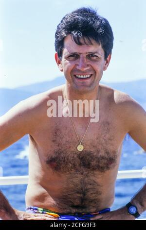 French journalist and TV presenter Patrick Chene on holiday, Ajaccio, Corsica, France Stock Photo