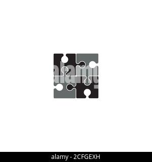 a simple Puzzle logo / icon design Stock Vector