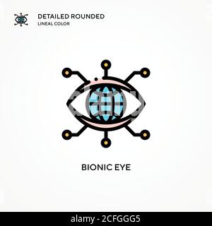 Bionic eye vector icon. Modern vector illustration concepts. Easy to edit and customize. Stock Vector