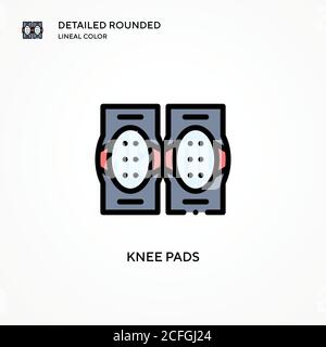 Knee pads vector icon. Modern vector illustration concepts. Easy to edit and customize. Stock Vector