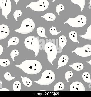 Halloween pattern seamless. Digital paper halloween. Ghosts pattern Stock Vector