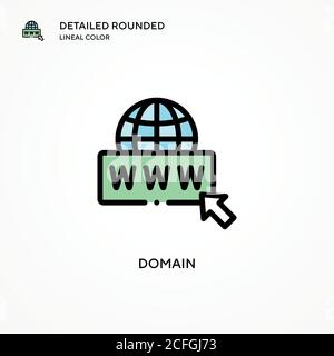 Domain vector icon. Modern vector illustration concepts. Easy to edit and customize. Stock Vector