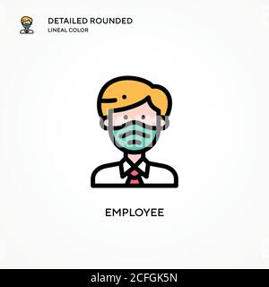 Employee vector icon. Modern vector illustration concepts. Easy to edit and customize. Stock Vector