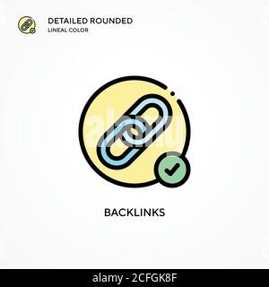 Backlinks vector icon. Modern vector illustration concepts. Easy to edit and customize. Stock Vector