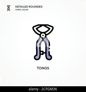 Tongs vector icon. Modern vector illustration concepts. Easy to edit and customize. Stock Vector