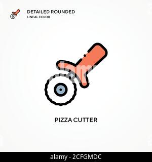 Pizza cutter vector icon. Modern vector illustration concepts. Easy to edit and customize. Stock Vector