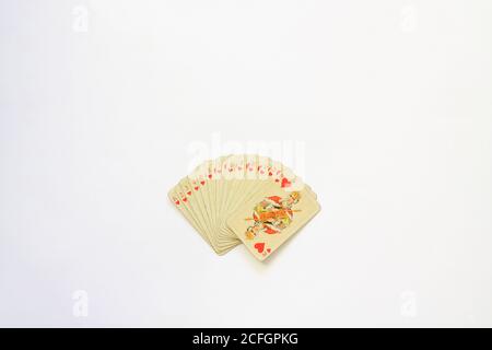 playing cards on white background Stock Photo