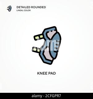 Knee pad vector icon. Modern vector illustration concepts. Easy to edit and customize. Stock Vector