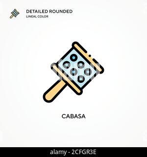 Cabasa vector icon. Modern vector illustration concepts. Easy to edit and customize. Stock Vector
