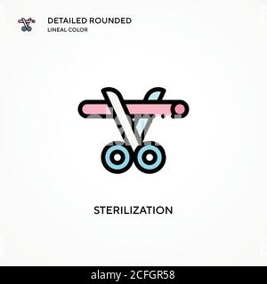 Sterilization vector icon. Modern vector illustration concepts. Easy to edit and customize. Stock Vector