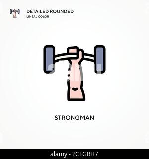 Strongman vector icon. Modern vector illustration concepts. Easy to edit and customize. Stock Vector
