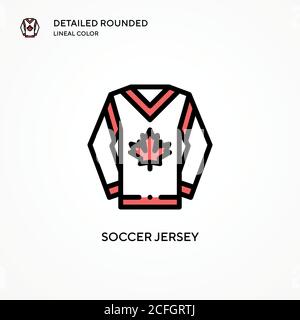 Soccer jersey vector icon. Modern vector illustration concepts. Easy to edit and customize. Stock Vector