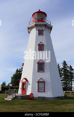 Panmure Island Lighthouse in the Provincial Park, Prince Edward Island, Canada Stock Photo