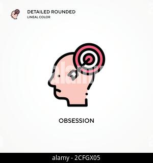 Obsession vector icon. Modern vector illustration concepts. Easy to edit and customize. Stock Vector