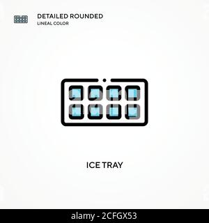Ice tray vector icon. Modern vector illustration concepts. Easy to edit and customize. Stock Vector