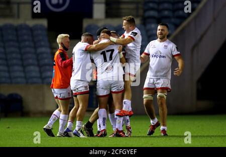 Ulster Rugby players celebrate after the Challenge Cup match at the ...