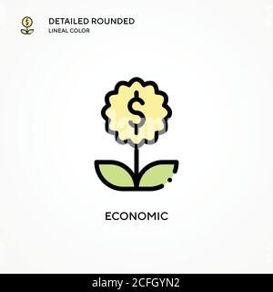 Economic vector icon. Modern vector illustration concepts. Easy to edit and customize. Stock Vector