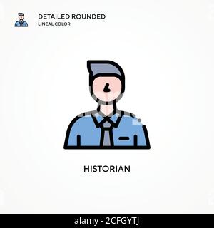 Historian vector icon. Modern vector illustration concepts. Easy to edit and customize. Stock Vector