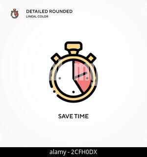 Save time vector icon. Modern vector illustration concepts. Easy to edit and customize. Stock Vector