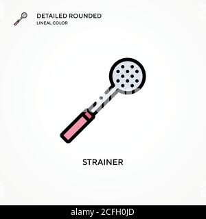 Strainer vector icon. Modern vector illustration concepts. Easy to edit and customize. Stock Vector