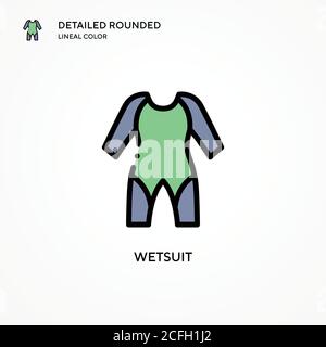Wetsuit vector icon. Modern vector illustration concepts. Easy to edit and customize. Stock Vector
