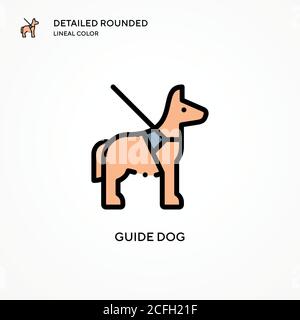 Guide dog vector icon. Modern vector illustration concepts. Easy to edit and customize. Stock Vector