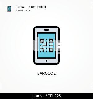 Barcode vector icon. Modern vector illustration concepts. Easy to edit and customize. Stock Vector