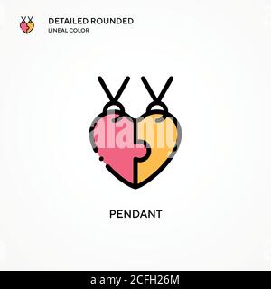 Pendant vector icon. Modern vector illustration concepts. Easy to edit and customize. Stock Vector